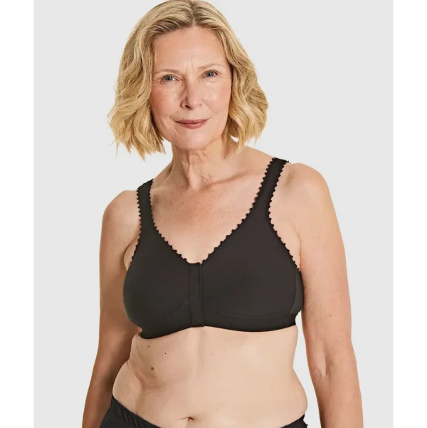 Buy Comfi Cotton Wirefree Press Stud Front Open Bra