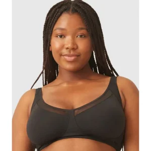 Buy Comfortable Wide Strap Wirefree Bra With Mesh