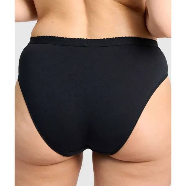 Buy Coton D'Arum Organic Cotton Brief with Lace-Black