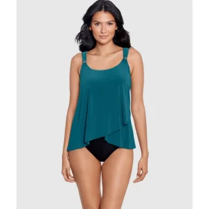 Buy Dazzle Underwired Draped Tankini Top