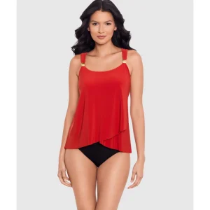 Buy Dazzle Underwired Draped Tankini Top