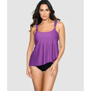 Buy Dazzle Underwired Draped Tankini Top