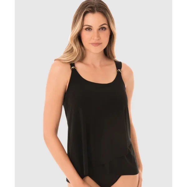 Buy Dazzle Underwired Draped Tankini Top