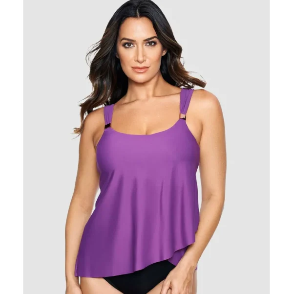 Buy Dazzle Underwired Draped Tankini Top