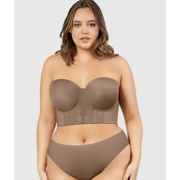 Buy Elissa Seamless Padded Longline Strapless Bra Style Gallery