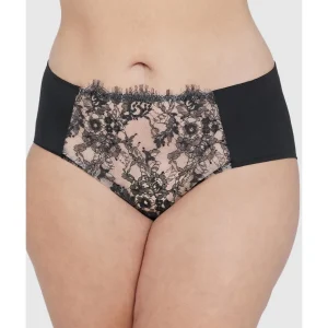 Buy Entice Medium Rise Lace Front Brief Black/Nylon