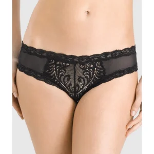 Buy Feathers Low Rise Lace Hipster Brief Black