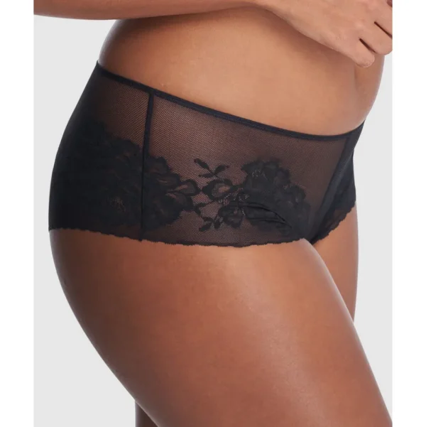 Buy Flora Sheer Lace Hipster Girl Brief Black