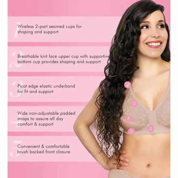 Buy Front Close Wireless Lace Posture Bra