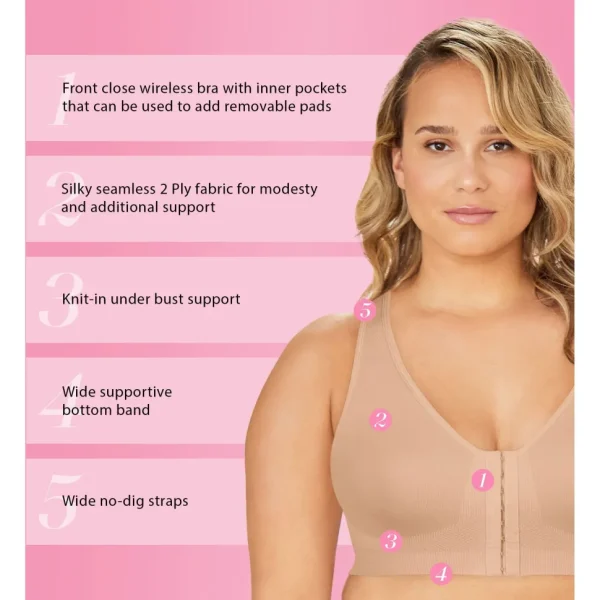 Buy Fully® Seamless Wirefree Front Close Bra