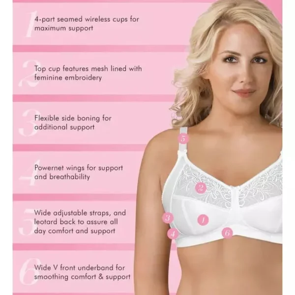 Buy Fully® Soft Cup Supportive Wirefree Bra With Embroidery