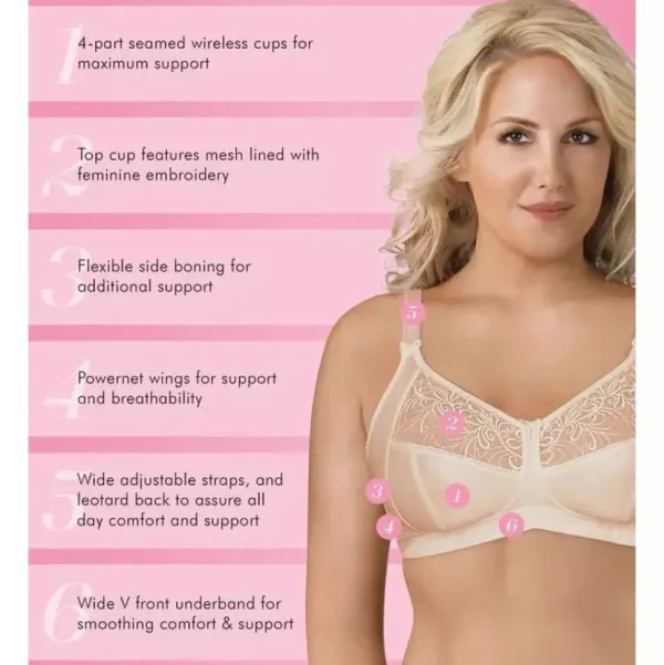 Buy Fully® Soft Cup Supportive Wirefree Bra With Embroidery