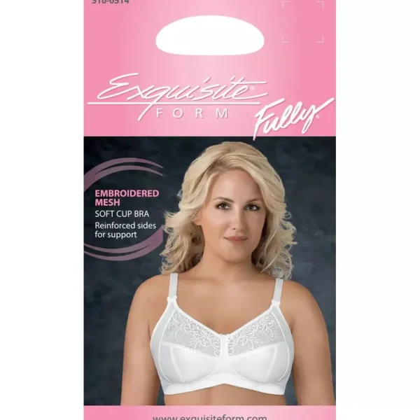 Buy Fully® Soft Cup Supportive Wirefree Bra With Embroidery