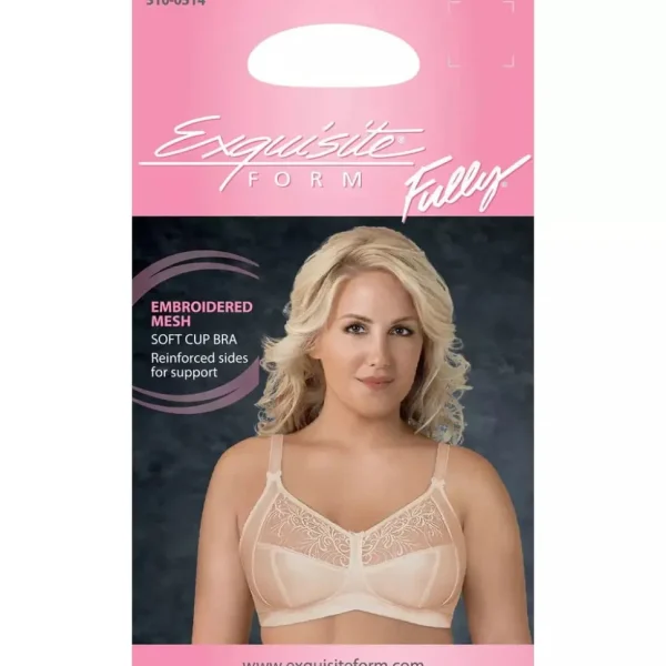 Buy Fully® Soft Cup Supportive Wirefree Bra With Embroidery