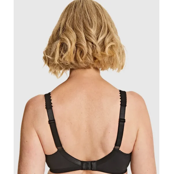 Buy Grace Wirefree Cotton Full Cup Support Bra-Black