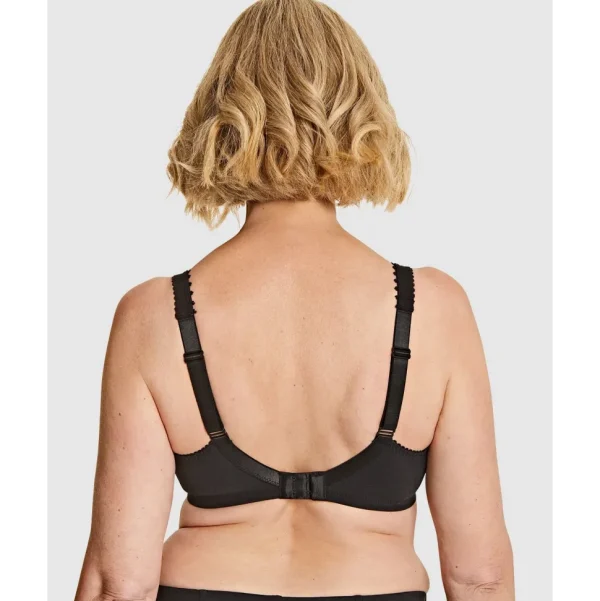 Buy Grace Wirefree Cotton Full Cup Support Bra-Black