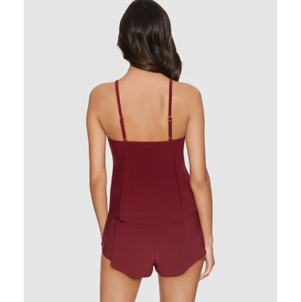 Buy Halo Effect Goldie Romper-Style Underwired Swimsuit-Merlot