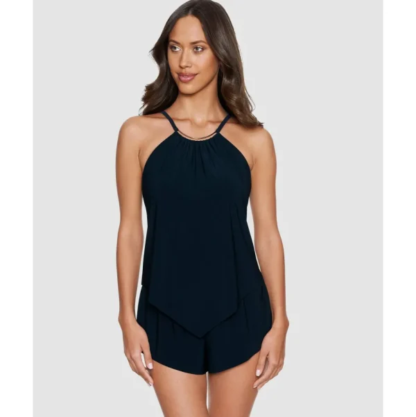 Buy Halo Effect Goldie Romper-Style Underwired Swimsuit-Black