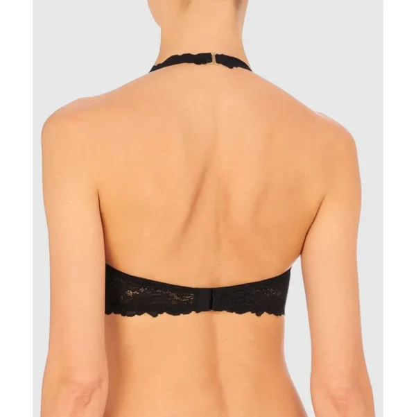 Buy Heavenly Sheer Lace Wired Convertible-to-Halter Plunge Bra Black