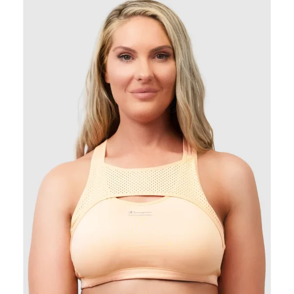 Buy High Impact Active Crop Top Sports Bra-Peach