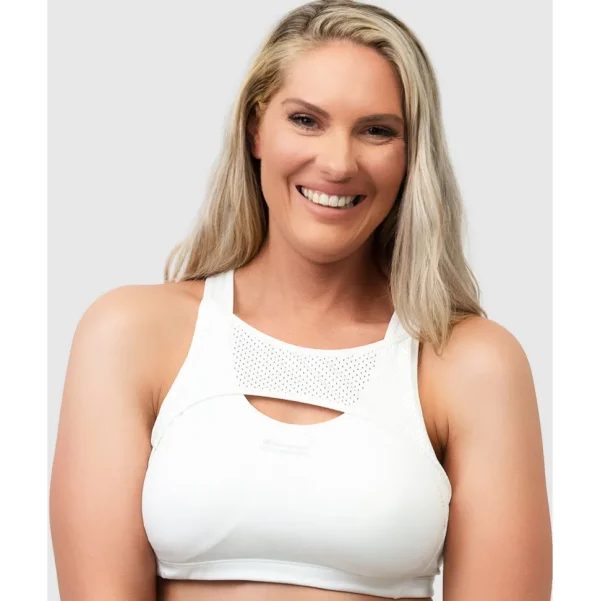 Buy High Impact Active Crop Top Sports Bra-White