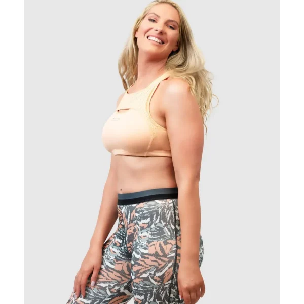 Buy High Impact Active Crop Top Sports Bra-Peach