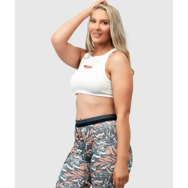 Buy High Impact Active Crop Top Sports Bra-White