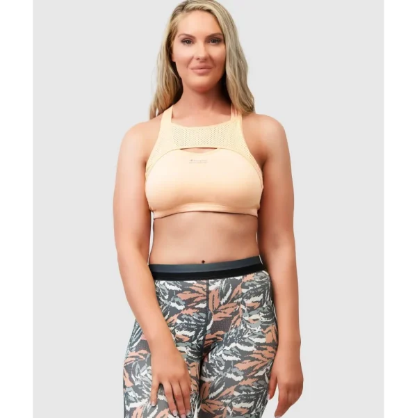 Buy High Impact Active Crop Top Sports Bra-Peach