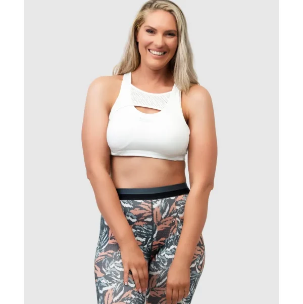 Buy High Impact Active Crop Top Sports Bra-White