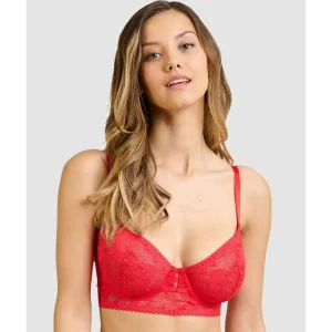 Buy Hirondelle Wired Half Cup Longline Lace Bra