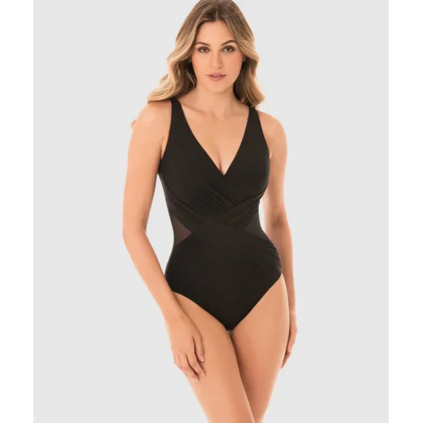 Buy Illusionists Crossover Draped Shaping Swimsuit