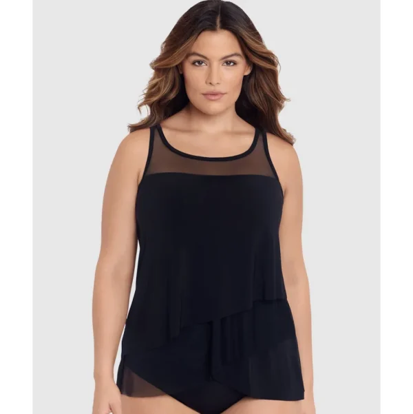 Buy Illusionists Mirage Floaty Layered Tankini Top PLUS