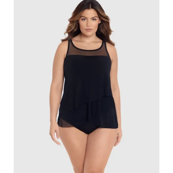 Buy Illusionists Mirage Floaty Layered Tankini Top PLUS