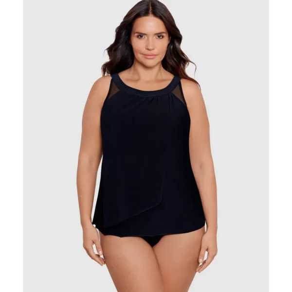 Buy Illusionists Ursula High Neck Underwired Plus Size Tankini Top