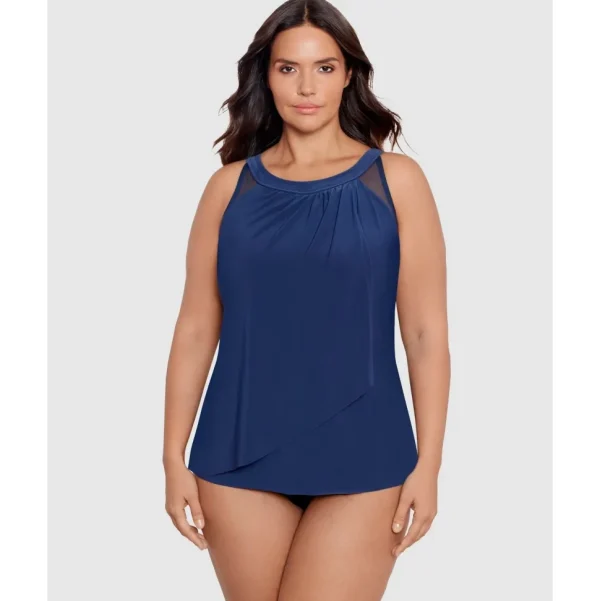 Buy Illusionists Ursula High Neck Underwired Plus Size Tankini Top