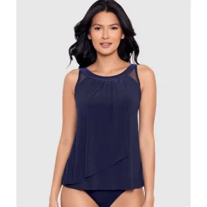 Buy Illusionists Ursula Underwired High Neck Tankini Top-Midnight