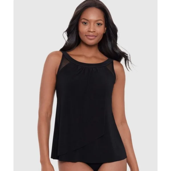 Buy Illusionists Ursula Underwired High Neck Tankini Top-Black