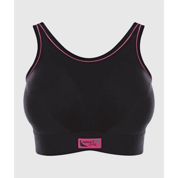 Buy Impact Free 100% Cotton High Neck Wirefree Sport Bra