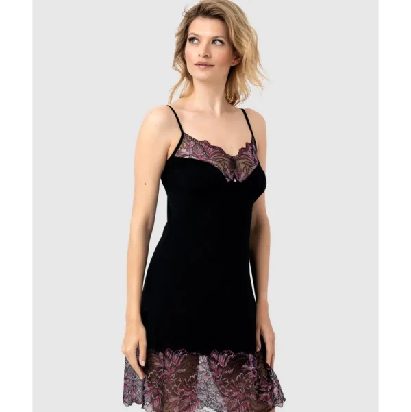 Buy Lace Trim Chemise Cranberry Lace