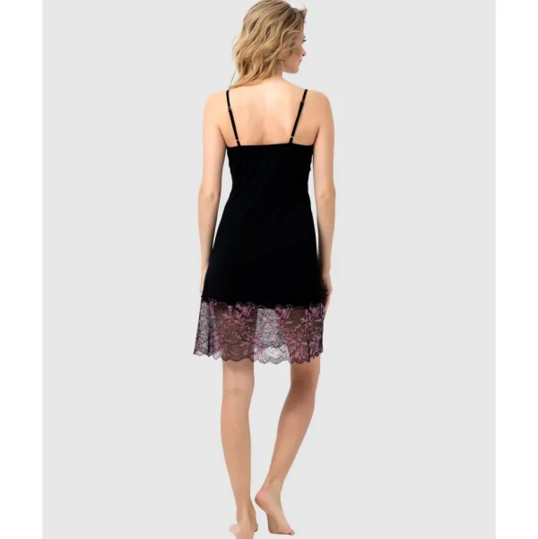 Buy Lace Trim Chemise Cranberry Lace