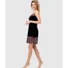 Buy Lace Trim Chemise Cranberry Lace