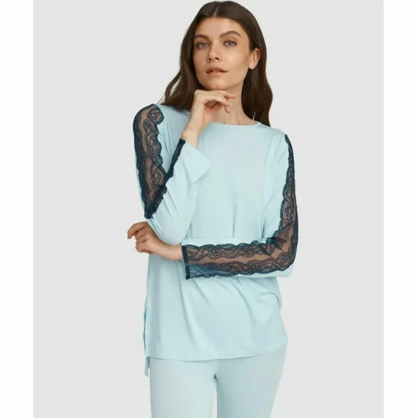 Buy Lace Trim Pyjama Set