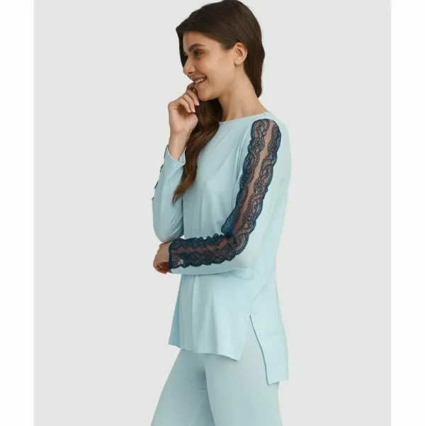 Buy Lace Trim Pyjama Set