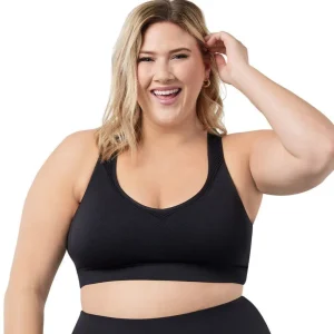 Buy Lea Plus Size Wireless Racerback Sports Bra-Black