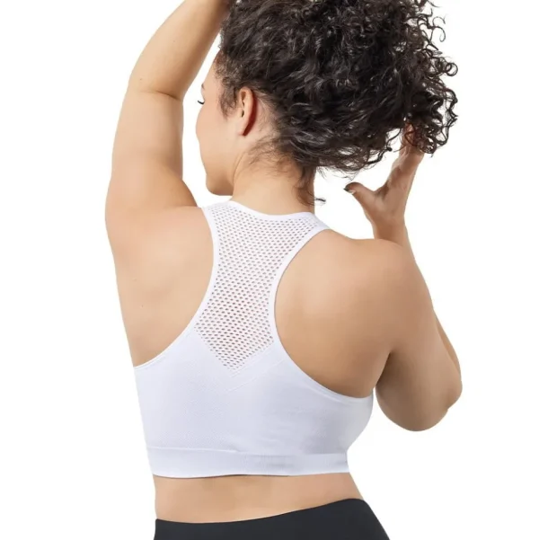 Buy Lea Plus Size Wireless Racerback Sports Bra-White