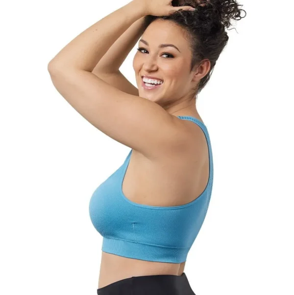 Buy Lea Plus Size Wireless Racerback Sports Bra-Arctic Blue