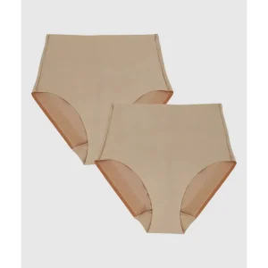 Buy Light Shaping High Waist Everyday Shapewear Brief-Warm Beige/Warm Beige (Pack of 2)