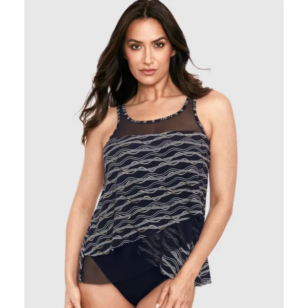 Buy Linked In Mirage Loose Fit Underwired Tankini Top