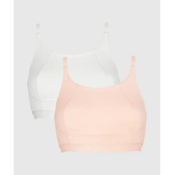 Buy Lola Cotton Crop Top High Neck Teen Bra (2 Packs)