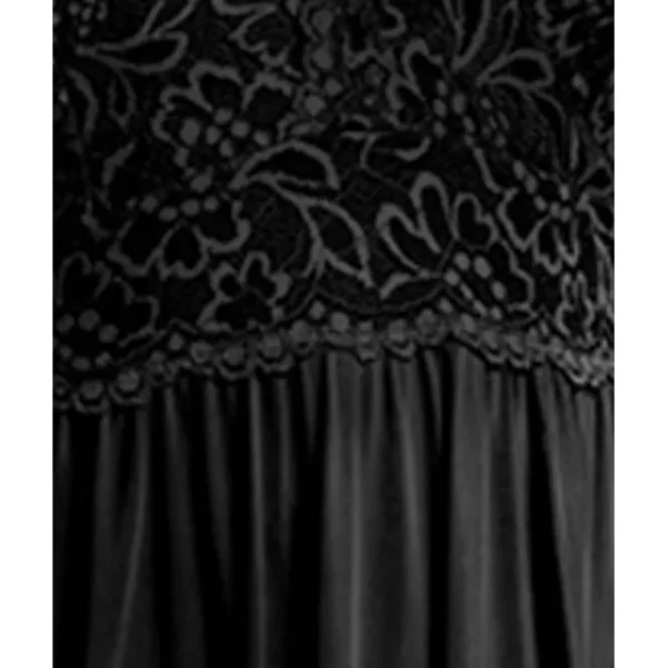 Buy Long Sleeveless Lace & Nylon Nightgown